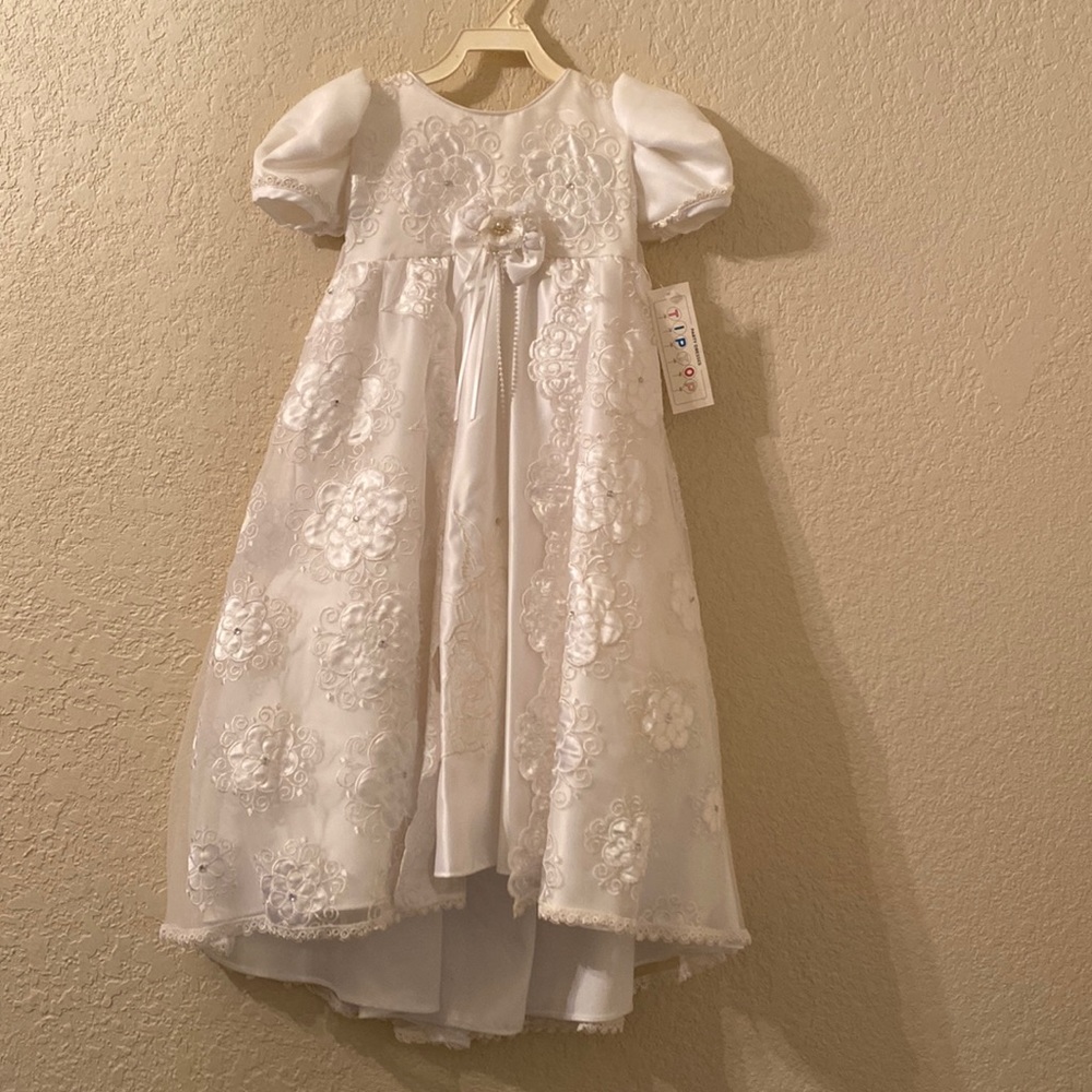 Tip Top White Flower Girl or Pageant Dress, 3